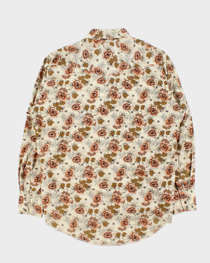 Vintage 90s Wrangler Floral Long-Sleeve Western Shirt - XL