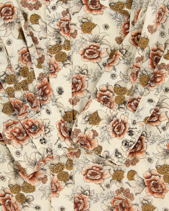 Vintage 90s Wrangler Floral Long-Sleeve Western Shirt - XL