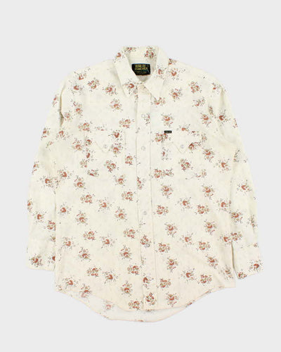 Vintage 1980s Bar-M Rancher Floral Long-Sleeve Western Shirt - M