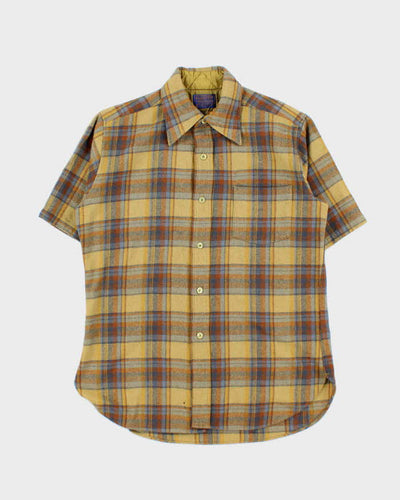 Vintage 1960s Pendleton Wool Flannel Short-Sleeve Shirt - M
