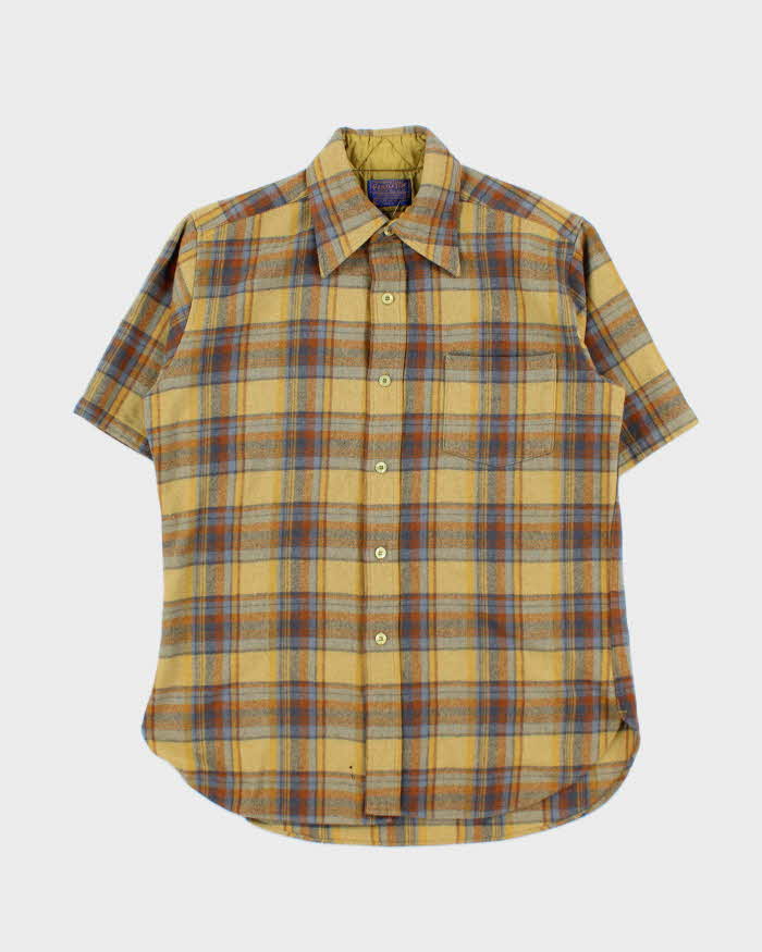 Vintage 1960s Pendleton Wool Flannel Short-Sleeve Shirt - M