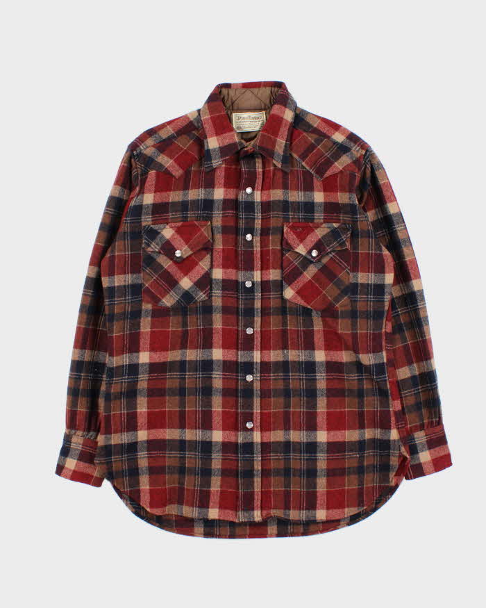 Vintage 1970s Pendleton Wool Flannel Long-Sleeve Shirt - M