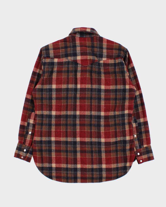 Vintage 1970s Pendleton Wool Flannel Long-Sleeve Shirt - M