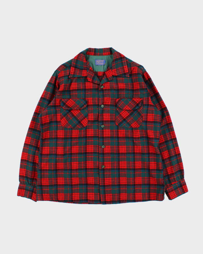Vintage 1960s Pendleton Wool Flannel Long-Sleeve Over Shirt - L