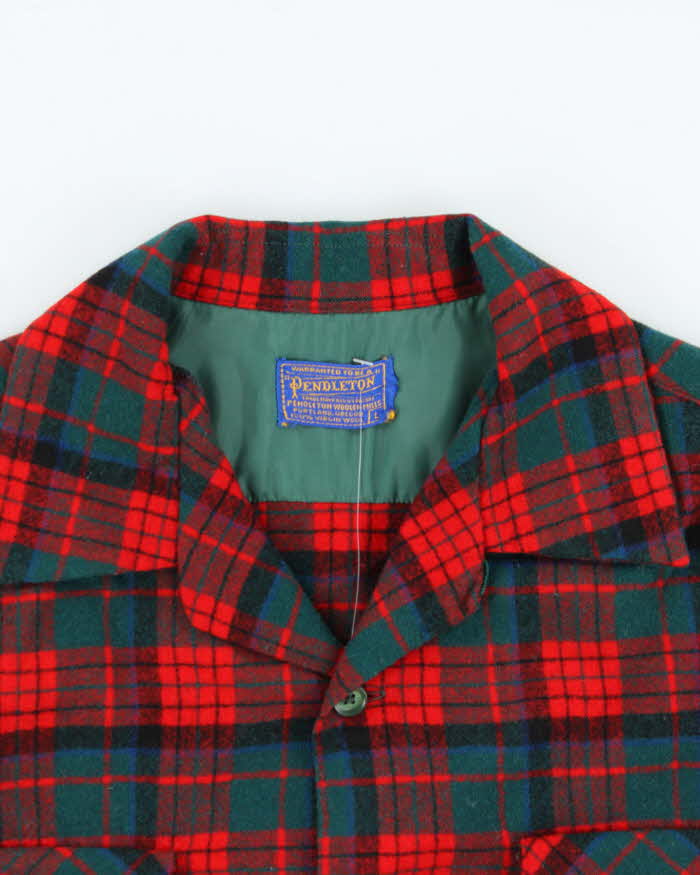 Vintage 1960s Pendleton Wool Flannel Long-Sleeve Over Shirt - L