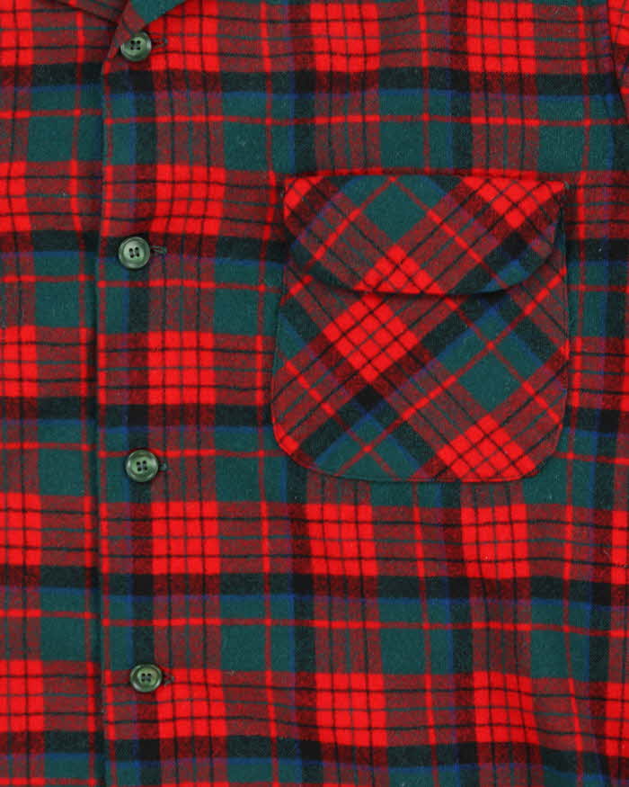 Vintage 1960s Pendleton Wool Flannel Long-Sleeve Over Shirt - L