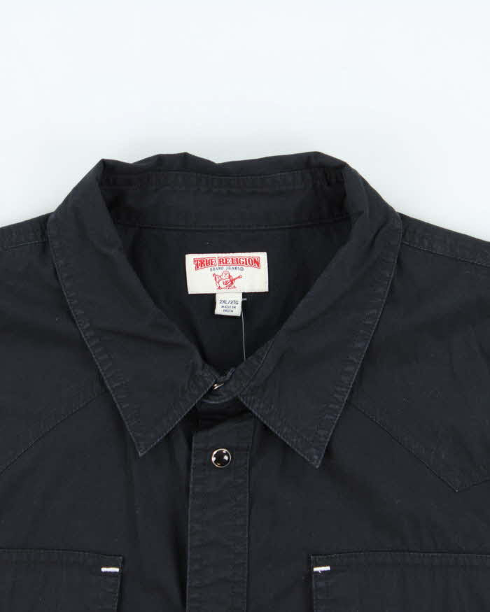 Vintage True Religion Black Long Sleeve Western Shirt - XXL