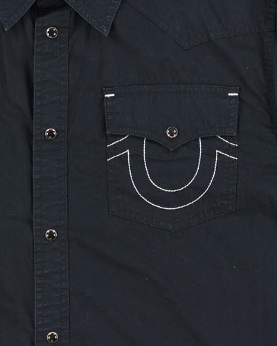 Vintage True Religion Black Long Sleeve Western Shirt - XXL