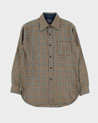 Vintage 1960s Pendleton Check Wool Long Sleeve Flannel Shirt - M