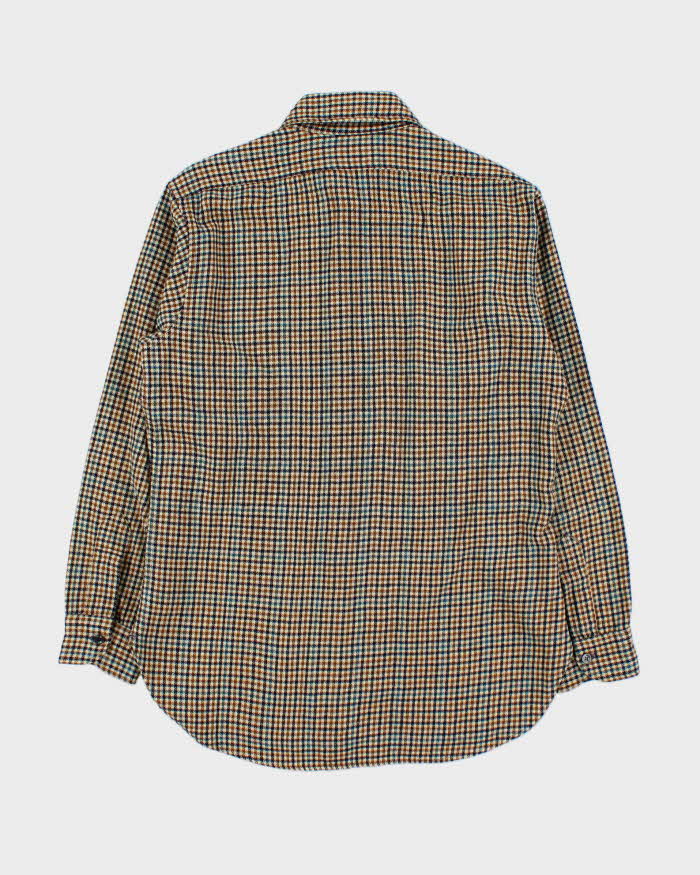 Vintage 1960s Pendleton Check Wool Long Sleeve Flannel Shirt - M