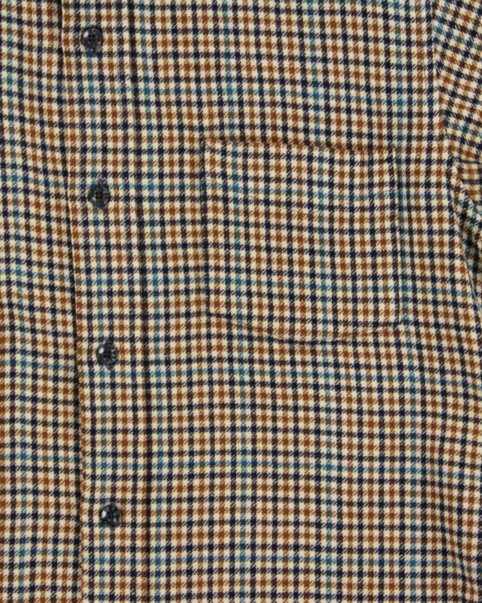 Vintage 1960s Pendleton Check Wool Long Sleeve Flannel Shirt - M