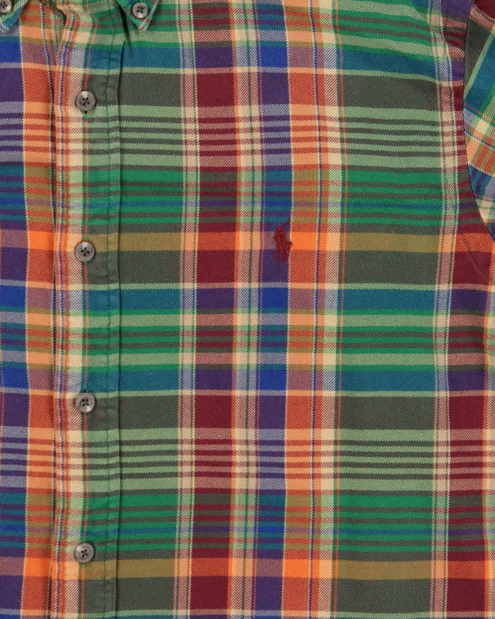 Vintage 1990s Polo Ralph Lauren Check Classic Fit Long Sleeve Shirt - L