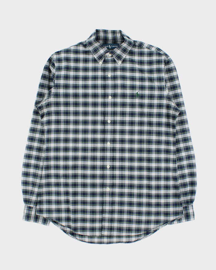 Vintage 1990s Polo Ralph Lauren Tartan Oversized Long Sleeve Shirt - M