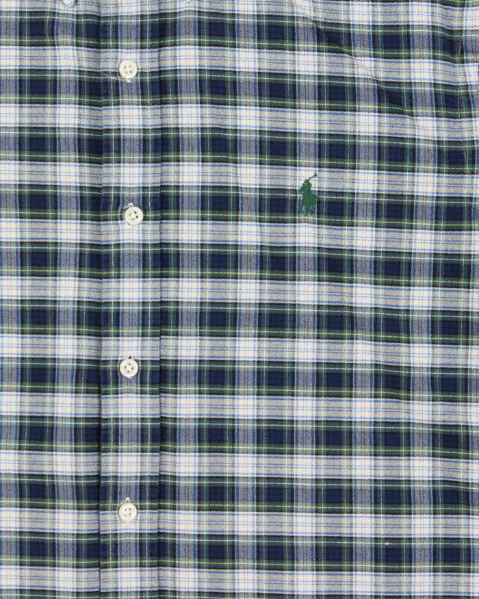 Vintage 1990s Polo Ralph Lauren Tartan Oversized Long Sleeve Shirt - M