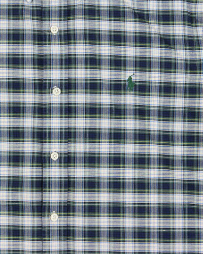 Vintage 1990s Polo Ralph Lauren Tartan Oversized Long Sleeve Shirt - M