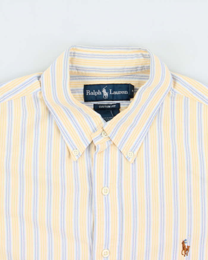 Vintage 1990s Polo Ralph Lauren Striped Custom Fit Shirt - L