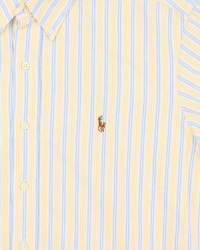 Vintage 1990s Polo Ralph Lauren Striped Custom Fit Shirt - L