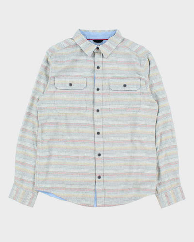 Vintage Marmot Grey Striped Flannel Shirt - M