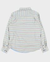 Vintage Marmot Grey Striped Flannel Shirt - M