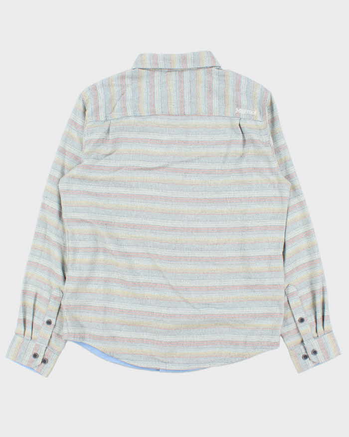 Vintage Marmot Grey Striped Flannel Shirt - M