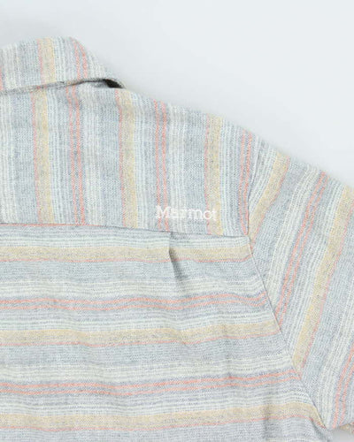 Vintage Marmot Grey Striped Flannel Shirt - M