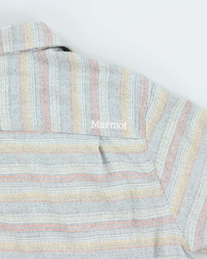 Vintage Marmot Grey Striped Flannel Shirt - M