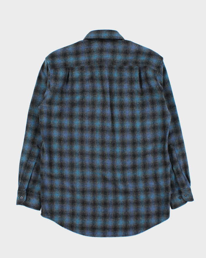 Vintage Pendleton Lodge Blue Wool Flannel Shirt - S