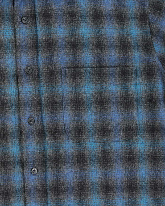 Vintage Pendleton Lodge Blue Wool Flannel Shirt - S