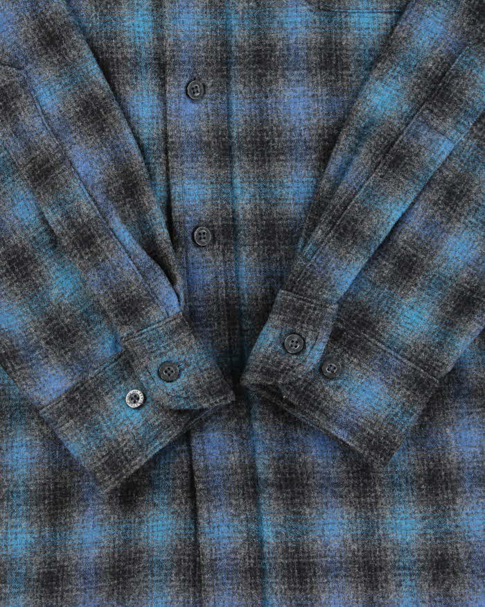 Vintage Pendleton Lodge Blue Wool Flannel Shirt - S
