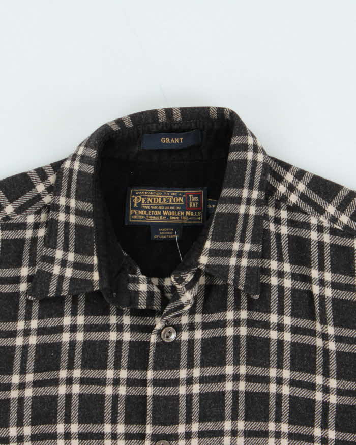 Vintage Pendleton Grant Check Wool Flannel Shirt - S