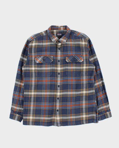 Vintage Patagonia Blue Plaid Flannel Shirt - L