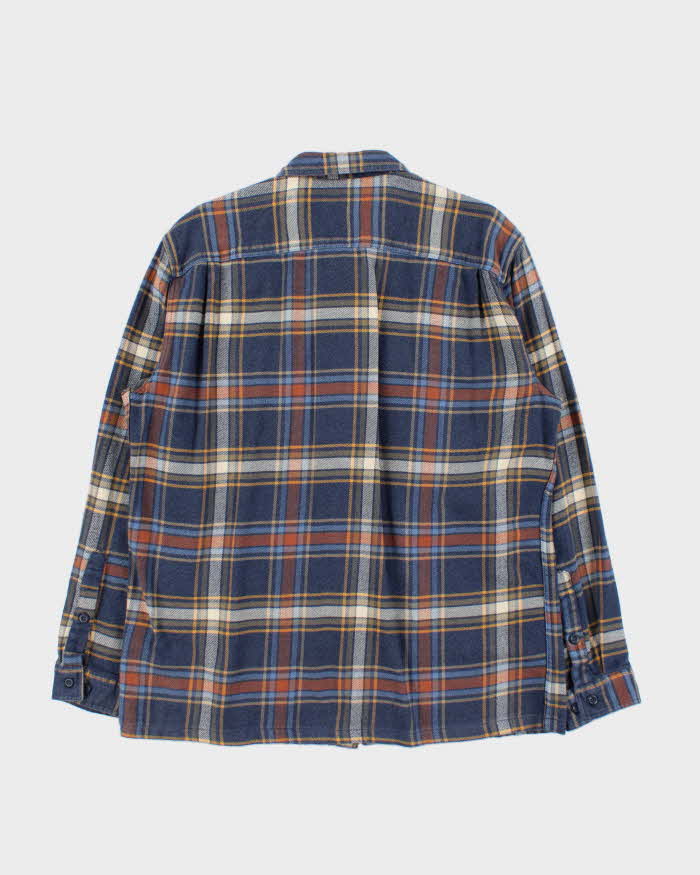 Vintage Patagonia Blue Plaid Flannel Shirt - L