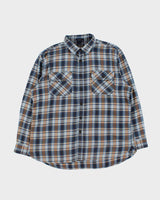 Vintage Pendleton Burnside Blue Cotton Flannel Shirt - XL