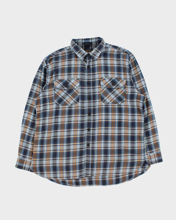 Vintage Pendleton Burnside Blue Cotton Flannel Shirt - XL