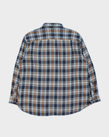 Vintage Pendleton Burnside Blue Cotton Flannel Shirt - XL