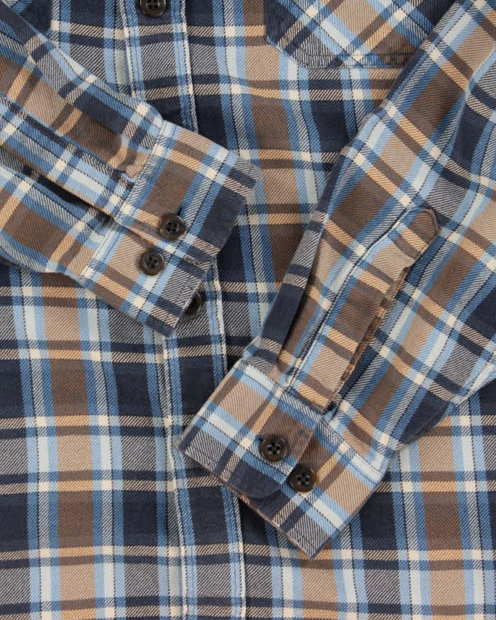 Vintage Pendleton Burnside Blue Cotton Flannel Shirt - XL