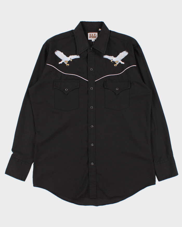 Vintage 1990s Ely Cattleman Eagle Snap Button Western Long Sleeve Shirt - M