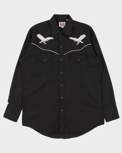 Vintage 1990s Ely Cattleman Eagle Snap Button Western Long Sleeve Shirt - M