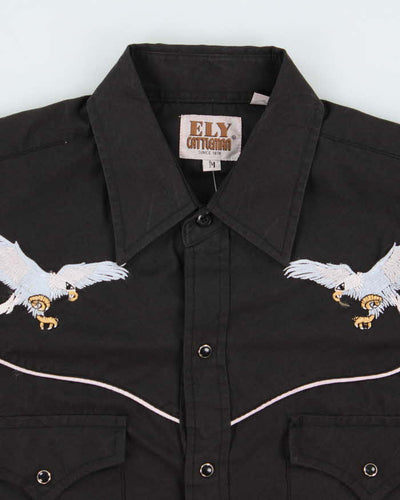Vintage 1990s Ely Cattleman Eagle Snap Button Western Long Sleeve Shirt - M