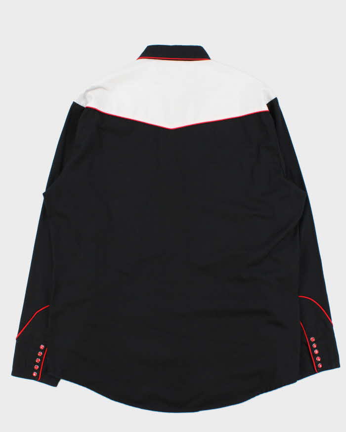 Vintage Y2K 00s Roper Black Embroidered Snap Button Western Long Sleeve Shirt - XL