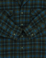Vintage 1960s Pendleton Wool Guns &amp; Roses Back Patch Flannel Shirt - M
