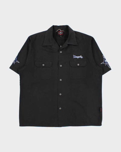 Vintage Y2k 00s Dragonfly Roadhouse Embroidered Shirt - XL