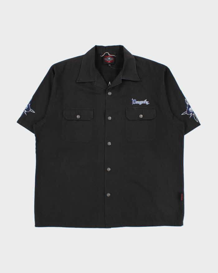 Vintage Y2k 00s Dragonfly Roadhouse Embroidered Shirt - XL