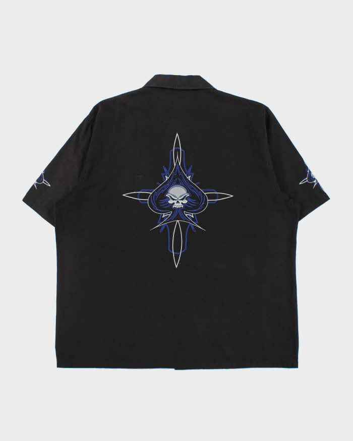 Vintage Y2k 00s Dragonfly Roadhouse Embroidered Shirt - XL