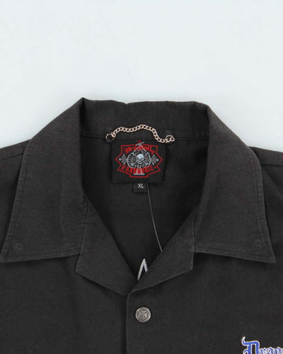 Vintage Y2k 00s Dragonfly Roadhouse Embroidered Shirt - XL