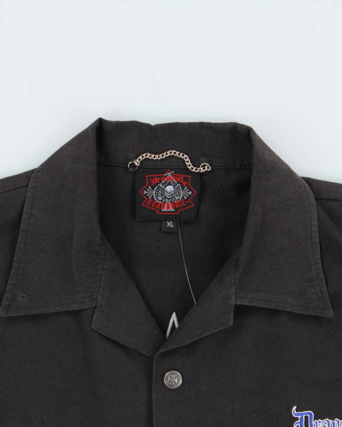 Vintage Y2k 00s Dragonfly Roadhouse Embroidered Shirt - XL