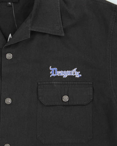 Vintage Y2k 00s Dragonfly Roadhouse Embroidered Shirt - XL