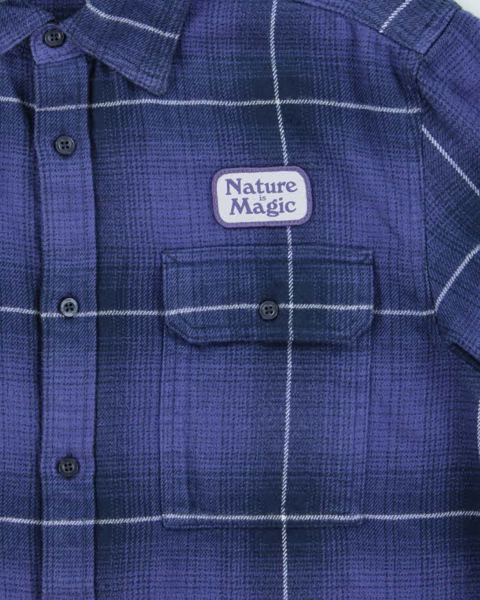 The North Face Arroyo Nature Is Magic Purple Flannel Shirt - L
