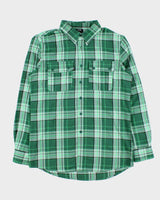 Vintage Oakley Green Oversized Flannel Shirt - M