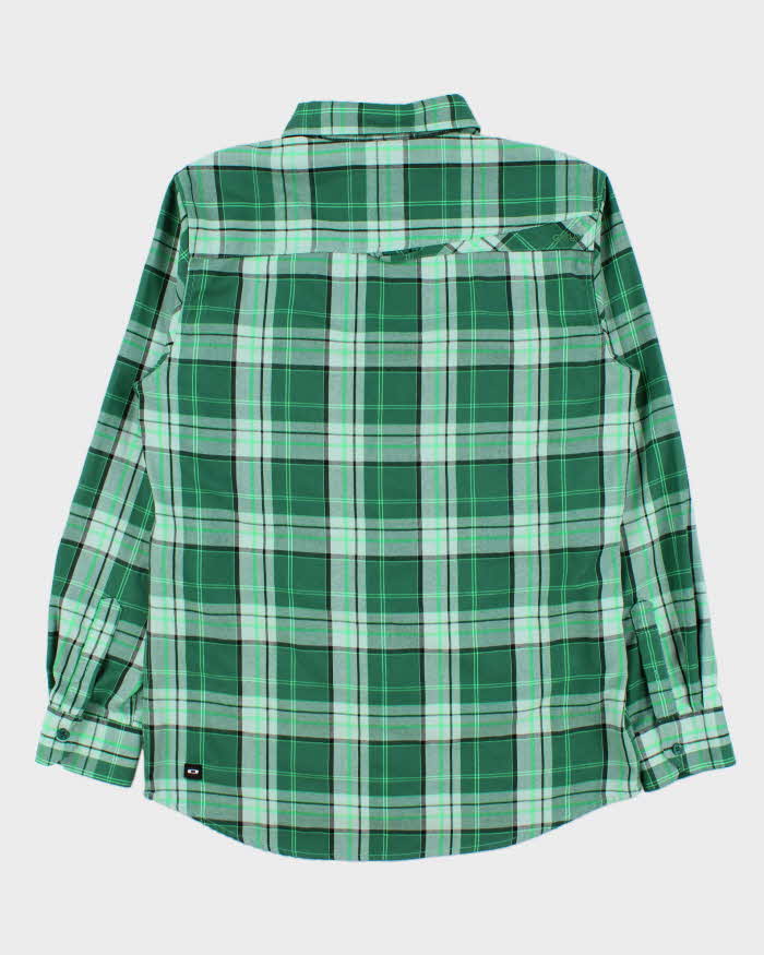Vintage Oakley Green Oversized Flannel Shirt - M